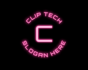 Cyber Neon Tech App logo design