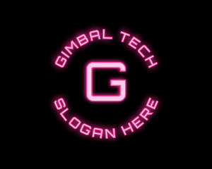 Cyber Neon Tech App logo design