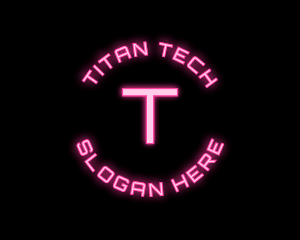 Cyber Neon Tech App logo design