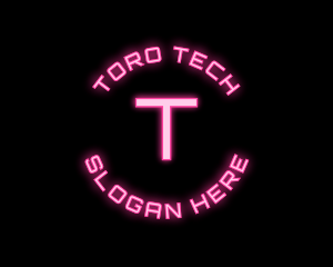 Cyber Neon Tech App logo design