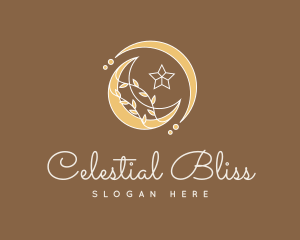 Ornamental Celestial Moon logo design