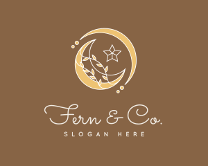 Fern - Ornamental Celestial Moon logo design