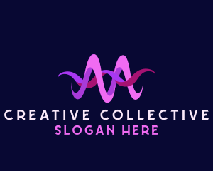 Creative Music Wave logo design