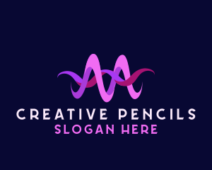 Creative Music Wave logo design