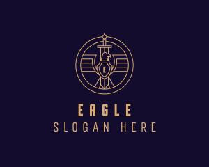 Eagle Sword Shield logo design