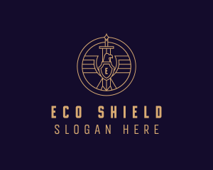 Falcon Sword Shield logo design