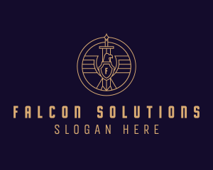 Falcon Sword Shield logo design