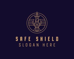 Falcon Sword Shield logo design