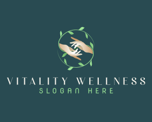 Hand Wreath Wellness logo design