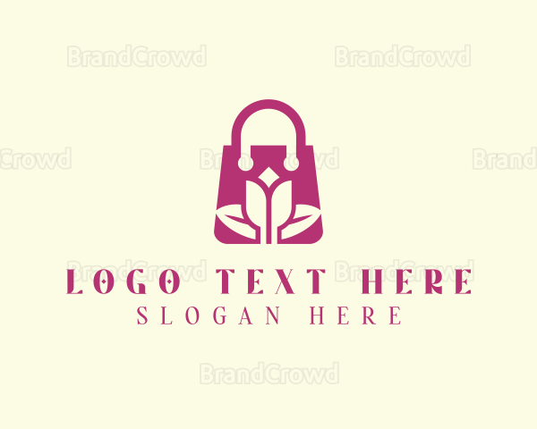 Flower Shopping Bag Logo