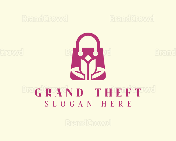 Flower Shopping Bag Logo