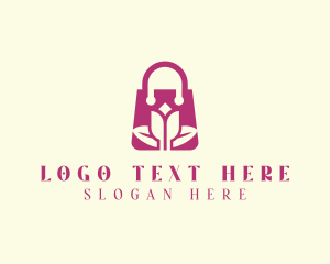 Shopping - Flower Shopping Bag logo design