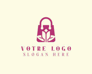 Flower Shopping Bag Logo