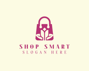 Flower Shopping Bag logo design