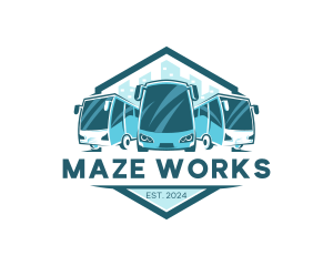 Bus Liner Transportation logo design