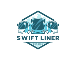 Bus Liner Transportation logo design