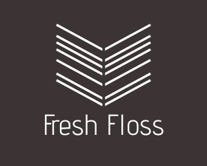 Floss - Arrow Line Book logo design