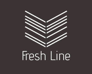 Line - Arrow Line Book logo design