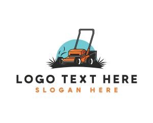 Turf - Lawn  Grass Mower logo design