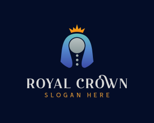 Queen - Abstract Queen Crown logo design