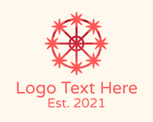 Christmas - Floral Star Decoration logo design