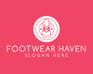 Sneaker Kicks Footware logo design