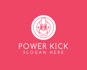 Sneaker Kicks Footware logo design