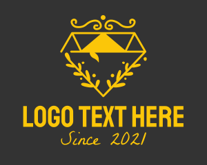 Luxury - Golden Diamond Vine logo design