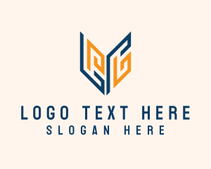 Geometric Maze Letter LP Business logo design