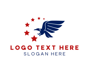 Country - American Flying Eagle logo design
