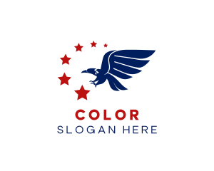 Patriotism - American Flying Eagle logo design