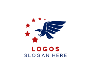 Nation - American Flying Eagle logo design
