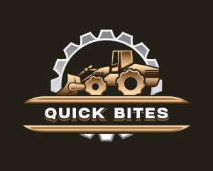 Equipment - Bulldozer Digging Machinery logo design