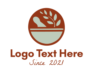 Star Anise - Spice Mortar and Pestle logo design