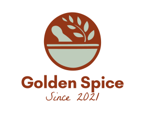 Spice Mortar and Pestle logo design