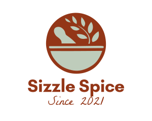 Spice Mortar and Pestle logo design