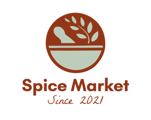 Spice Mortar and Pestle logo design