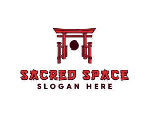 Altar - Japanese Torii Arch logo design