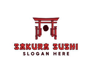 Japanese Torii Arch logo design