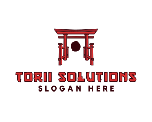 Japanese Torii Arch logo design