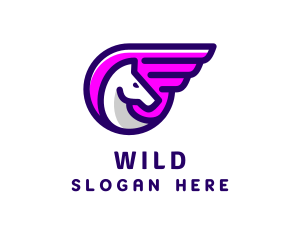 Horse Wing Racing Logo