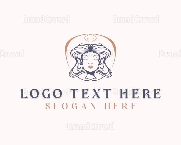 Woman Beauty Hairstyling Logo
