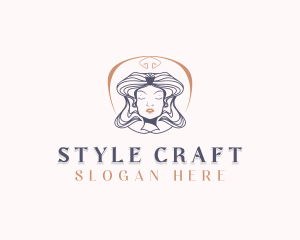 Hairstyling - Woman Beauty Hairstyling logo design