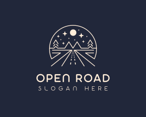 Camping Night Road logo design