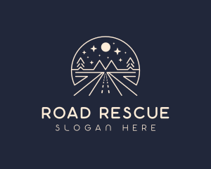 Camping Night Road logo design