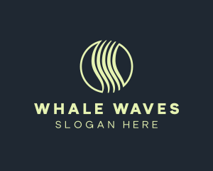 Vertical Waves Circle logo design