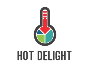 Chart Temperature Thermometer logo design