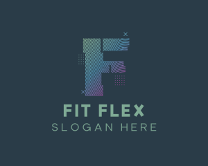 Modern - Modern Glitch Letter F logo design
