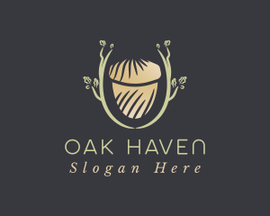 Oak Branch Acorn logo design