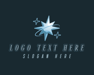 Techie - Star Orbit Y2K logo design